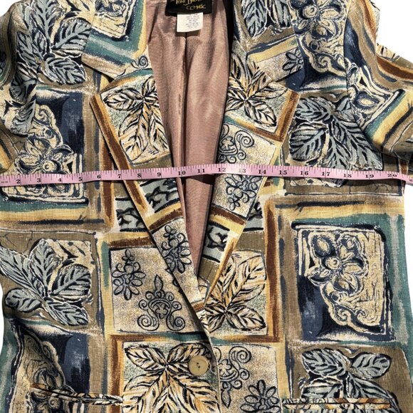 Toni Garment for CC Magic vintage 90s 2 piece Hawaiian skirt blazer suit sz 10 - Picture 11 of 13